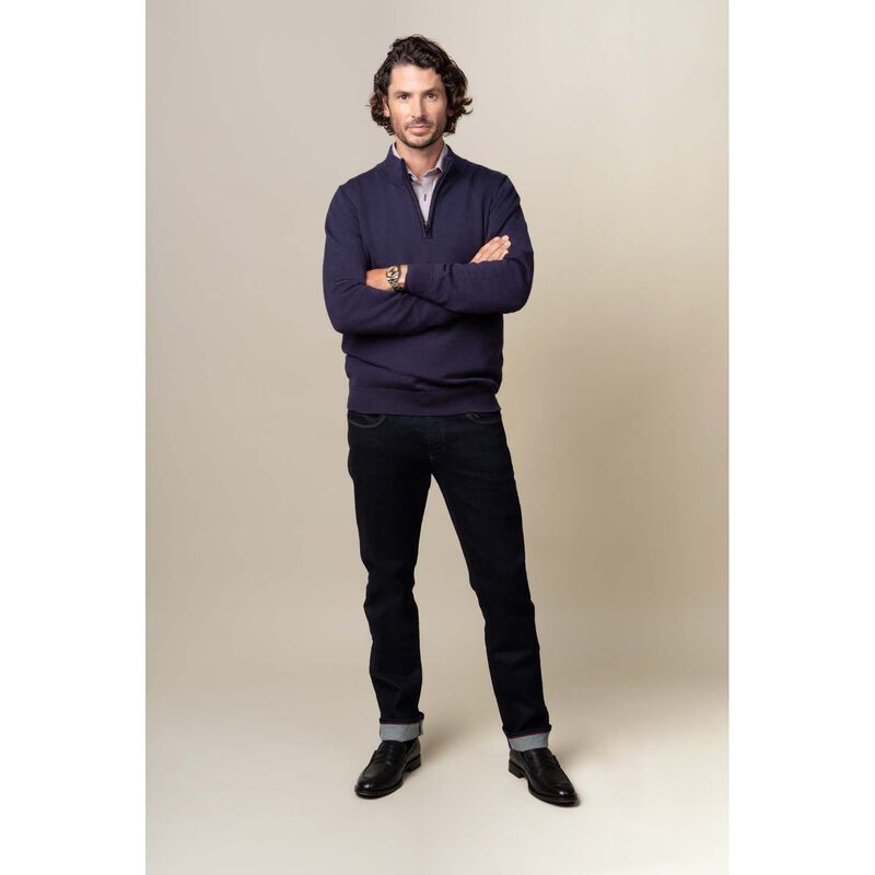 Rembrandt Mataura Indigo Blue 1/4 Zip Jersey image number 2